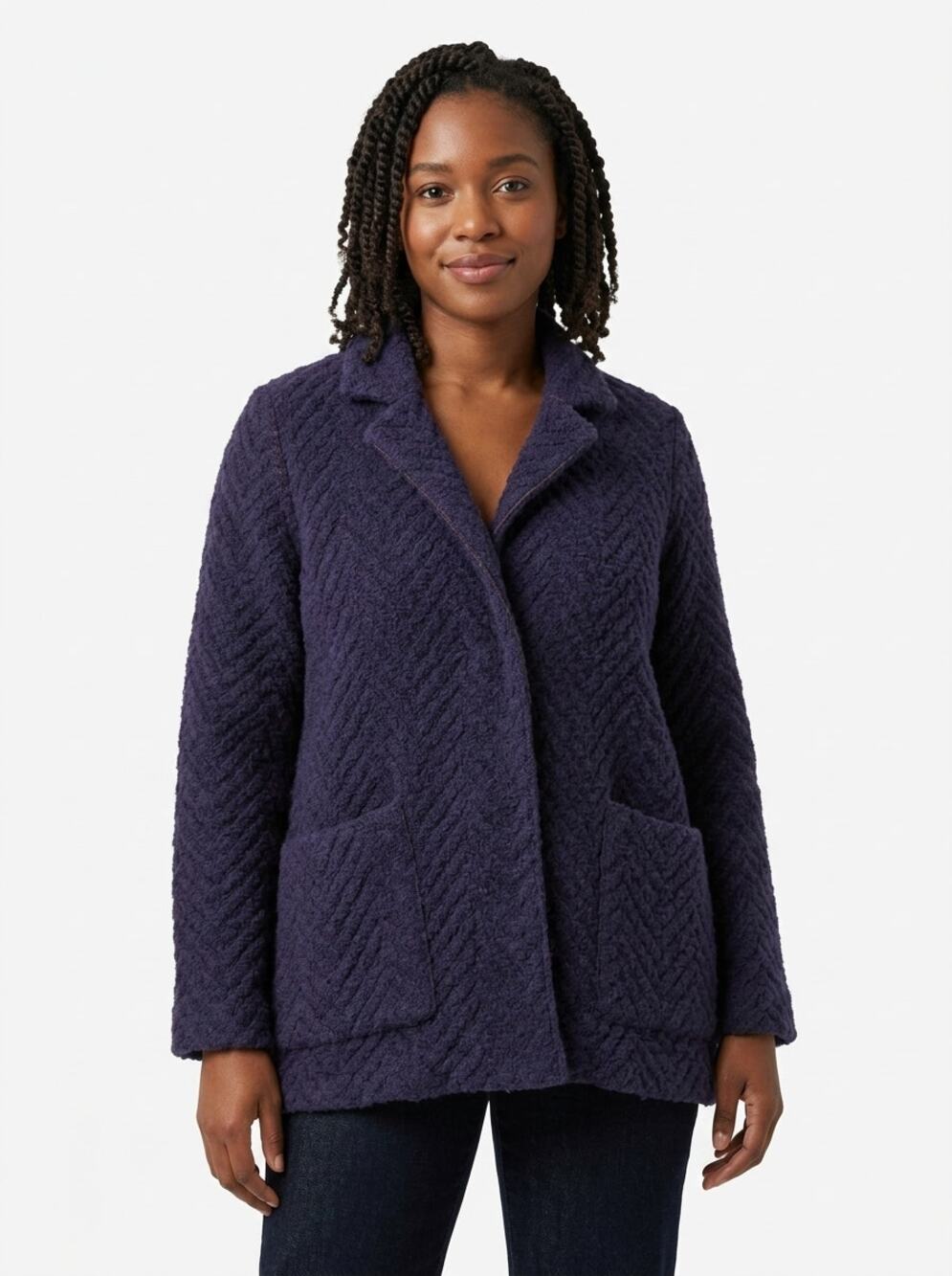 Tonet Merino Wool  Made in Italy Blue Cardigan Jacket Women See Measurement